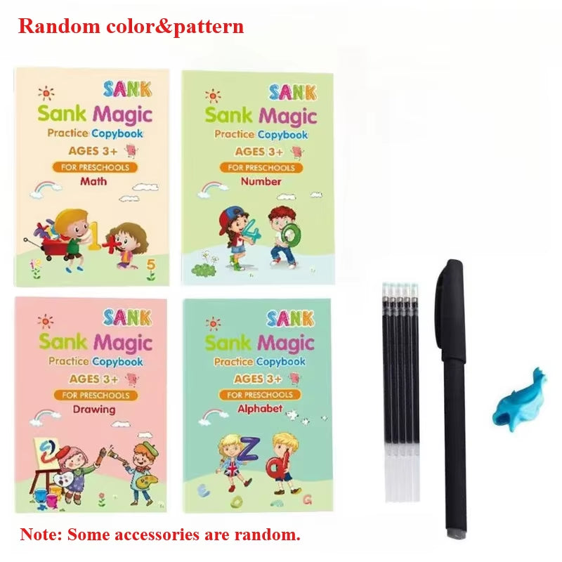 Magic Practice Copybook Calligraphy Copybook for Kids Reusable Handwriting Practice Copybook Groove
