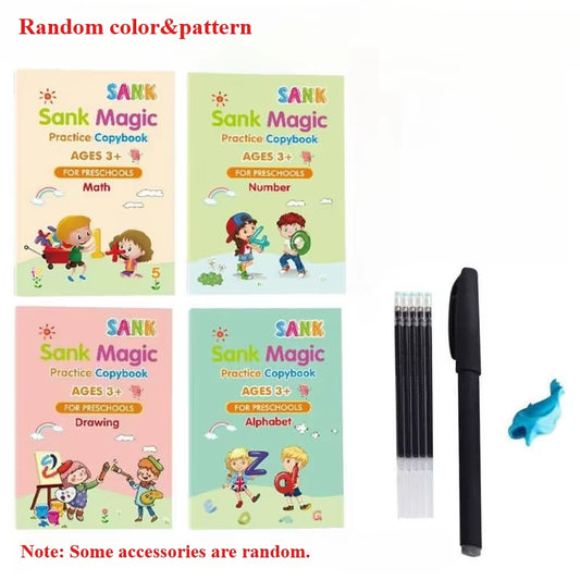 Magic Practice Copybook Calligraphy Copybook for Kids Reusable Handwriting Practice Copybook Groove