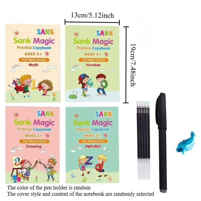 Magic Practice Copybook Calligraphy Copybook for Kids Reusable Handwriting Practice Copybook Groove